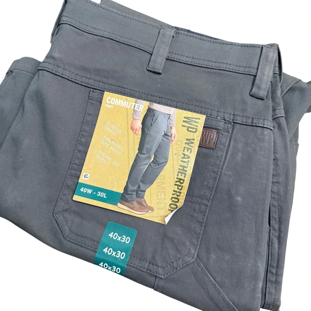 Weatherproof Vintage Mens Commuter Pant Charcoal Grey 40x30 Stretch W5F899SC NEW